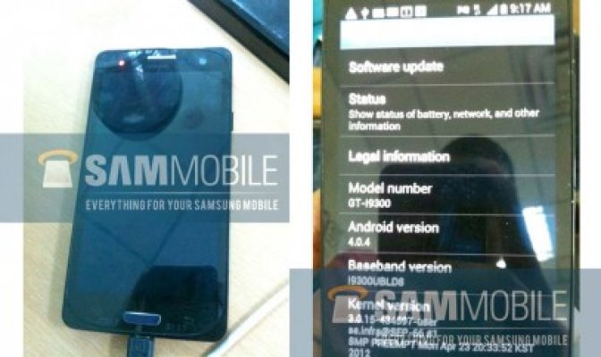 Galaxy S3 înainte de lansarea oficială, arată dezamăgitor